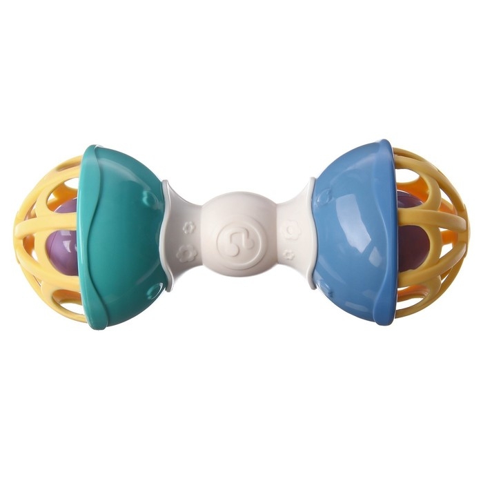 Погремушка «Гантелька», с эластичными элементами, Крошка Я Погремушка «Гантелька», с эластичными элементами, Крошка Я