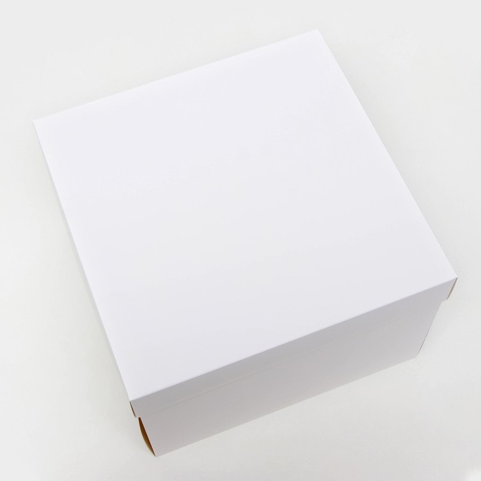 Коробка подарочная складная, упаковка, крышка-дно, белая, 30 х 30 х 20 см Коробка подарочная складная, упаковка, крышка-дно, белая, 30 х 30 х 20 см