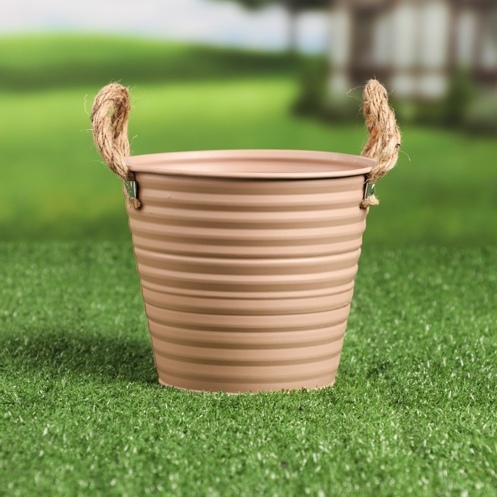 Кашпо  Кашпо "Ведерко" МИКС, 14,5х10х13см