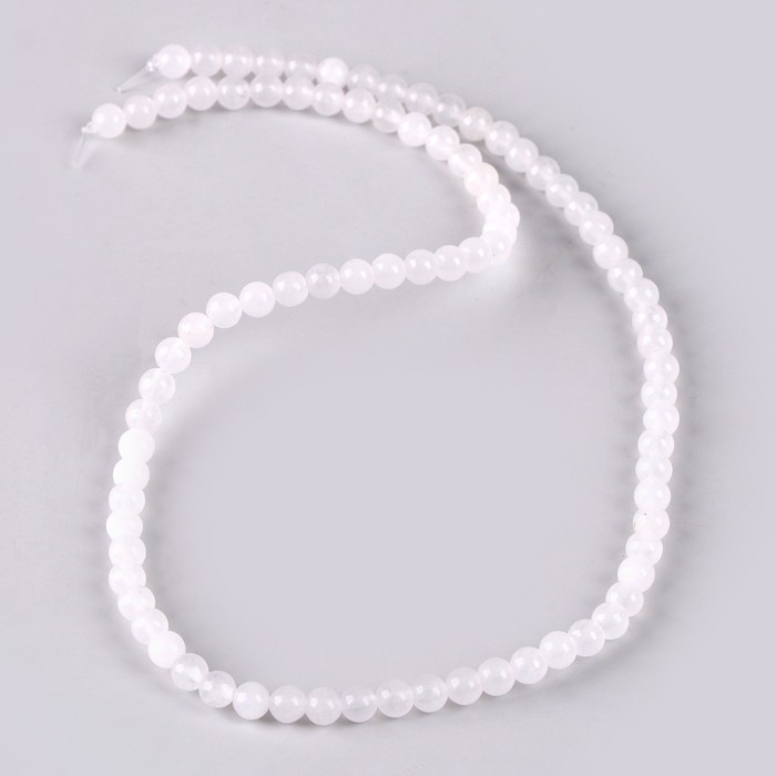 Бусины из натурального камня «Белый кварц» набор 90 шт., размер 1 шт. — 4 мм Бусины из натурального камня «Белый кварц» набор 90 шт., размер 1 шт. — 4 мм