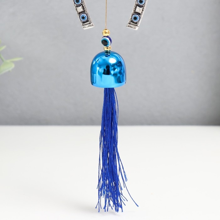 Музыка ветра металл Музыка ветра металл "Слон и подкова" от сглаза с кисточкой 1 колокольчик 20 см