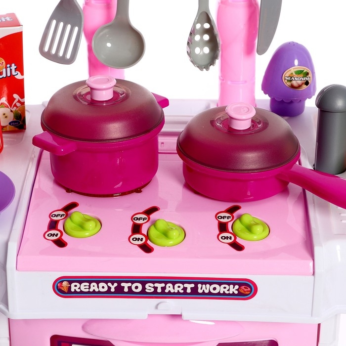 Игровой модуль в чемодане на колёсиках 3 в 1: плита, кухня, чемодан, 43 предмета Игровой модуль в чемодане на колёсиках 3 в 1: плита, кухня, чемодан, 43 предмета