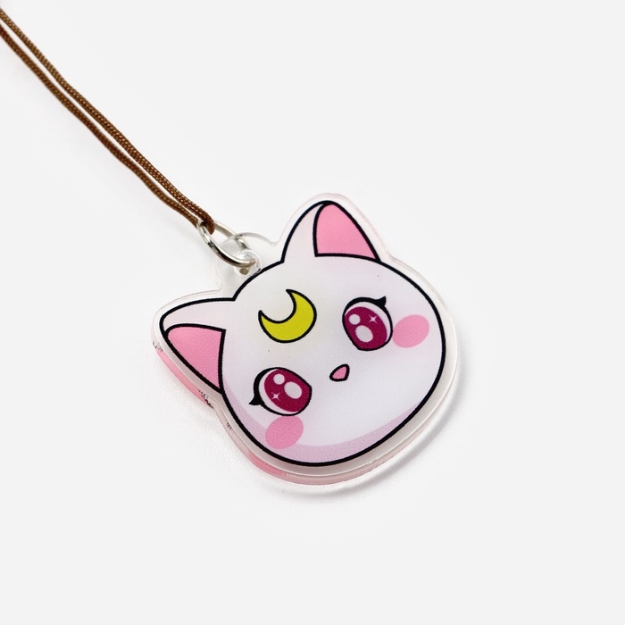 Брелок бусы для ключей «Белый кот», 15 х 3 см Брелок бусы для ключей «Белый кот», 15 х 3 см