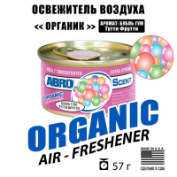 Освежитель воздуха "Органик" Бубль Гум Тутти Фрутти ABRO, 57 г