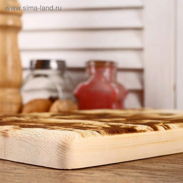 Доска из массива кедра «Медведь», прямоугольная, 18 × 28 см Доска из массива кедра «Медведь», прямоугольная, 18 × 28 см