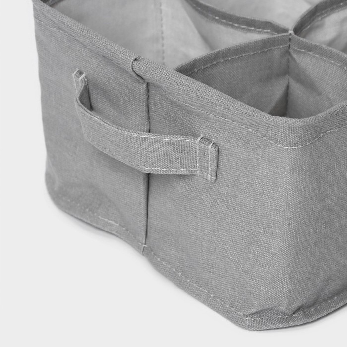 Органайзер для хранения белья LaDо́m, 4 ячейки, 20,5×20,5×12 см, цвет серый Органайзер для хранения белья LaDо́m, 4 ячейки, 20,5×20,5×12 см, цвет серый