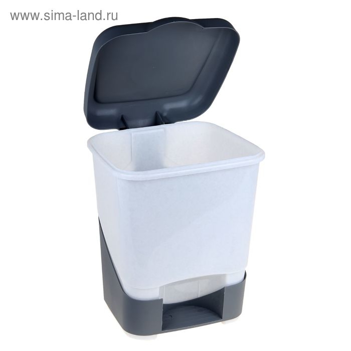 Контейнер для мусора с педалью, 20 л, цвет МИКС Контейнер для мусора с педалью, 20 л, цвет МИКС