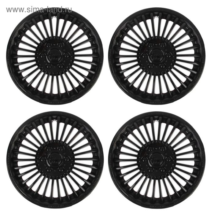 Колпаки колесные R14 Колпаки колесные R14 "МИНИ-КУПЕР", черный глянец, набор 4 шт.