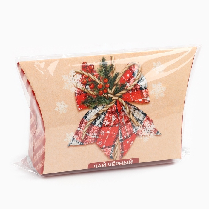 Чай чёрный «Новый год бантик», со вкусом имбирного пряника, 20 г. Чай чёрный «Новый год бантик», со вкусом имбирного пряника, 20 г.