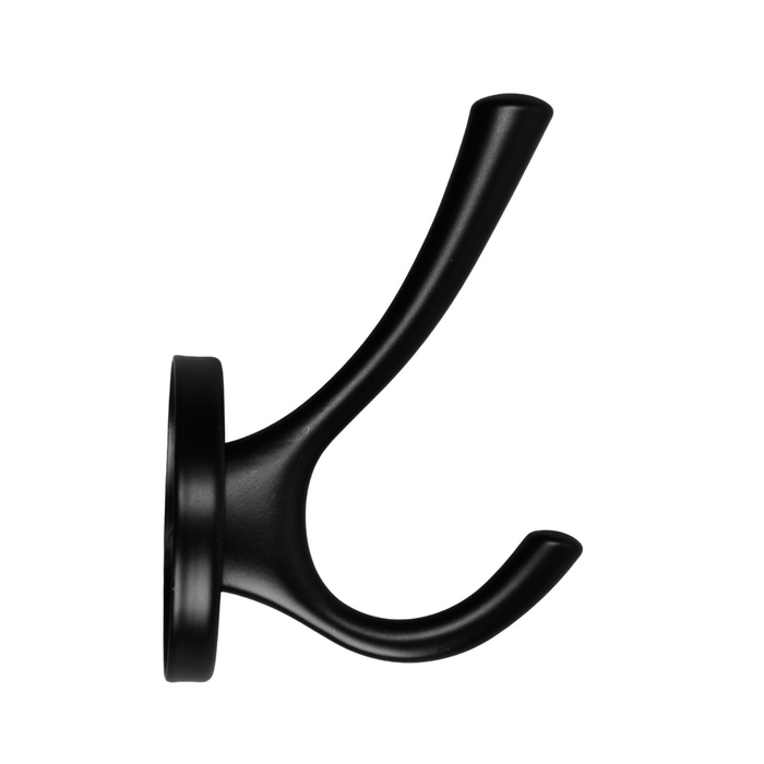 Крючок мебельный CAPPIO SIMPLE, двухрожковый, черный Крючок мебельный CAPPIO SIMPLE, двухрожковый, черный