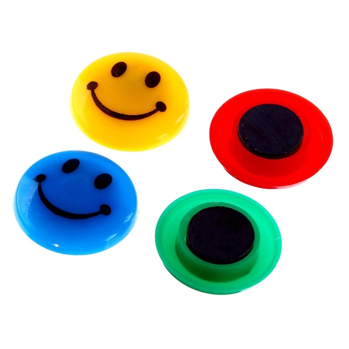 Маркеры цветные на водной основе со стиралкой 4 шт., 4 магнита Маркеры цветные на водной основе со стиралкой 4 шт., 4 магнита