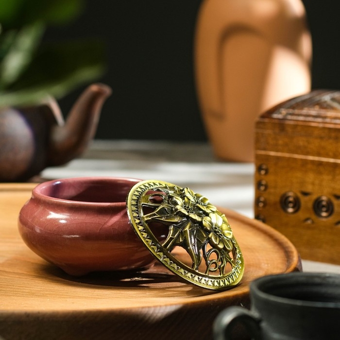 Курильница для любых благовоний  Курильница для любых благовоний "Чароит" керамическая, сиреневый