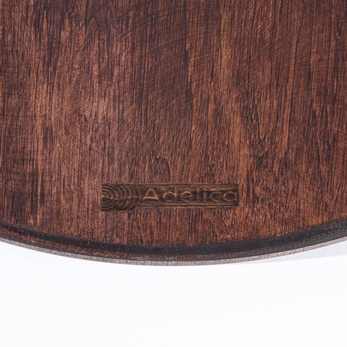 Доска разделочная деревянная для подачи с ручкой Adelica, 38×16×2 см, тёмный граб