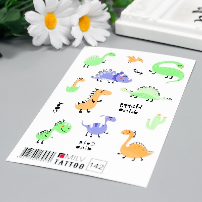 Татуировка на тело Татуировка на тело "Динозаврики" 10х15 см