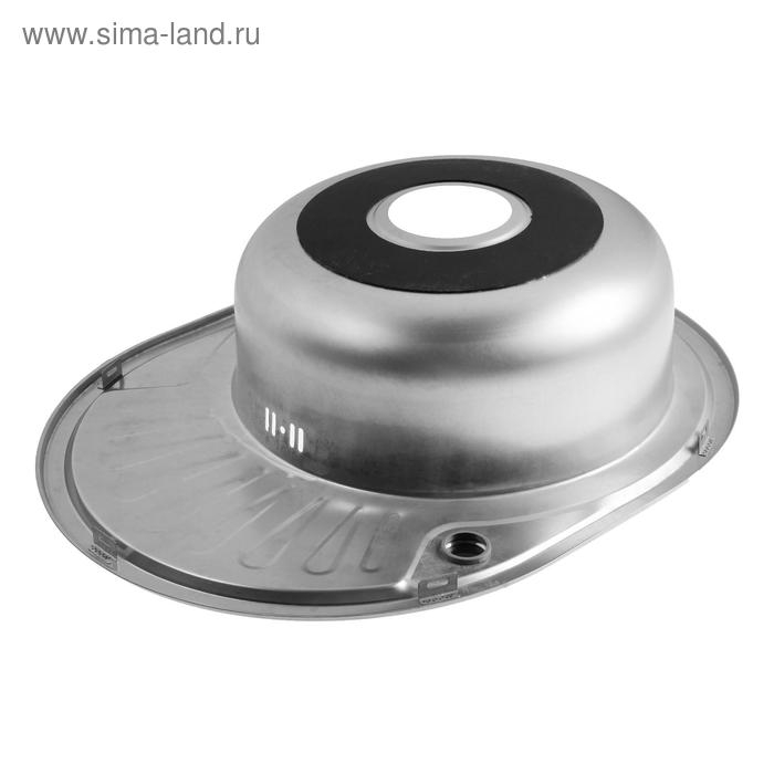 Мойка кухонная MIXLINE 528191, врезная, 0.6 мм, 57х45х16 см, правая, вып. 3 1/2 Мойка кухонная MIXLINE 528191, врезная, 0.6 мм, 57х45х16 см, правая, вып. 3 1/2",сифон б/гоф