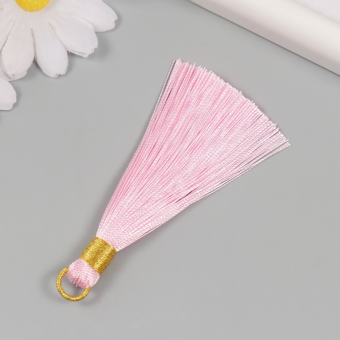 Декор для творчества текстиль Декор для творчества текстиль "Кисть. Оливия" розовый набор 2 шт 8х1,2 см