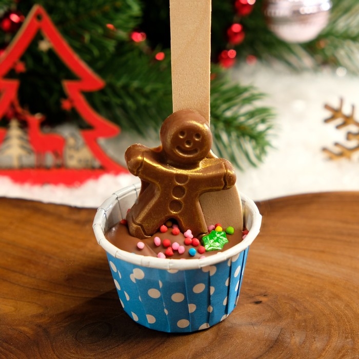 Новый год. Фигурный шоколад Новый год. Фигурный шоколад "Горячий шоколад с маршмеллоу "Пряня", 48 г