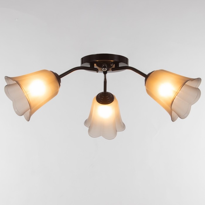 Люстра Люстра "Онлайн" (цветок) 3х15Вт Е27 МОДЕЛЬ: BR 00219 венге/черный