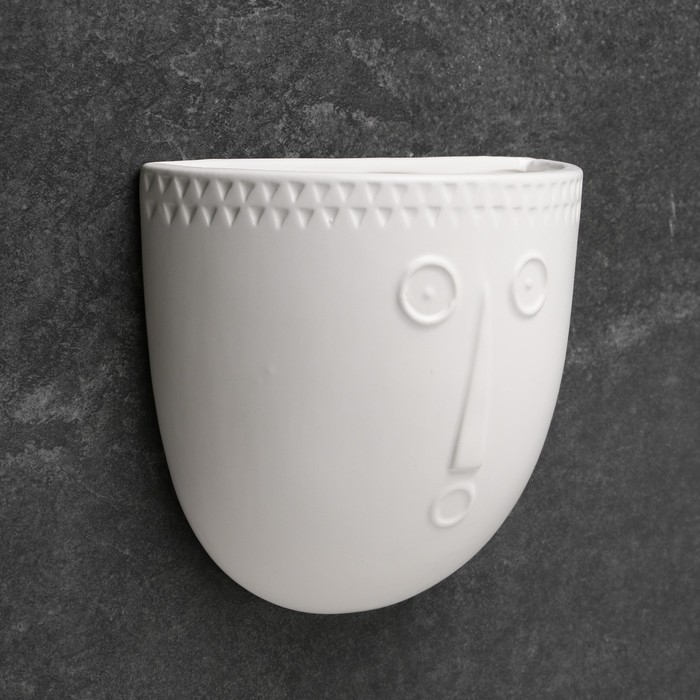 Кашпо подвесное Кашпо подвесное "Силуэт" белое, 17х7см