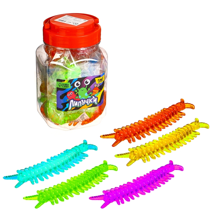 Липучка «Многоножки», цвета МИКС, в банке Липучка «Многоножки», цвета МИКС, в банке