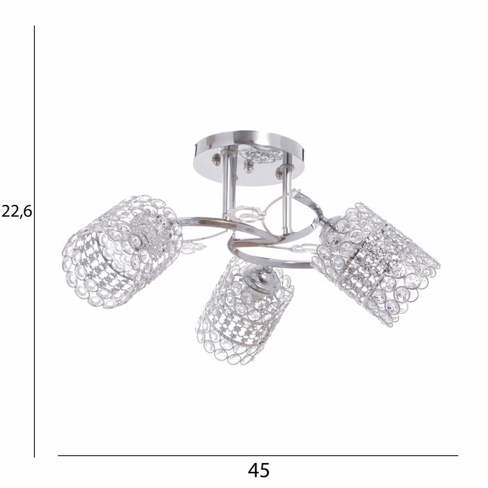 Люстра Люстра "Берти" 3х40Вт Е27 Хром МОДЕЛЬ: 2612376