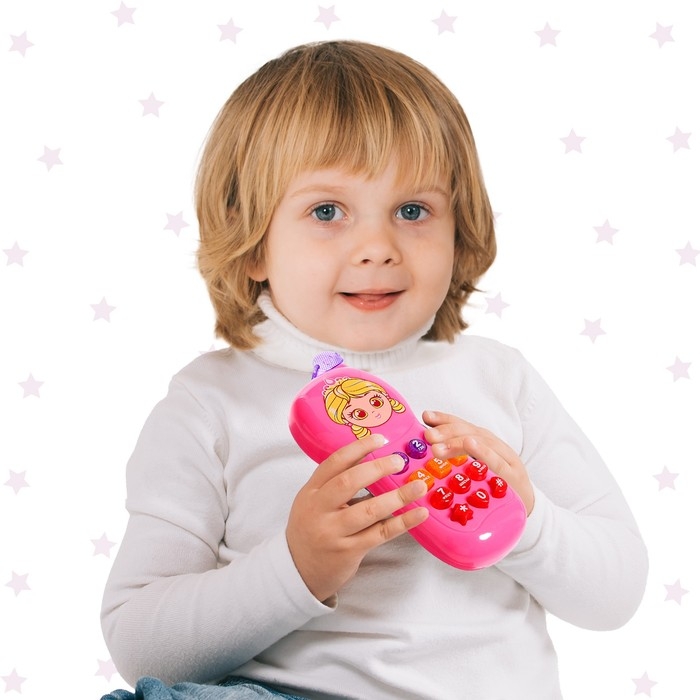Телефончик музыкальный «Маленькая принцесса», световые эффекты, русская озвучка, работает от батареек Телефончик музыкальный «Маленькая принцесса», световые эффекты, русская озвучка, работает от батареек