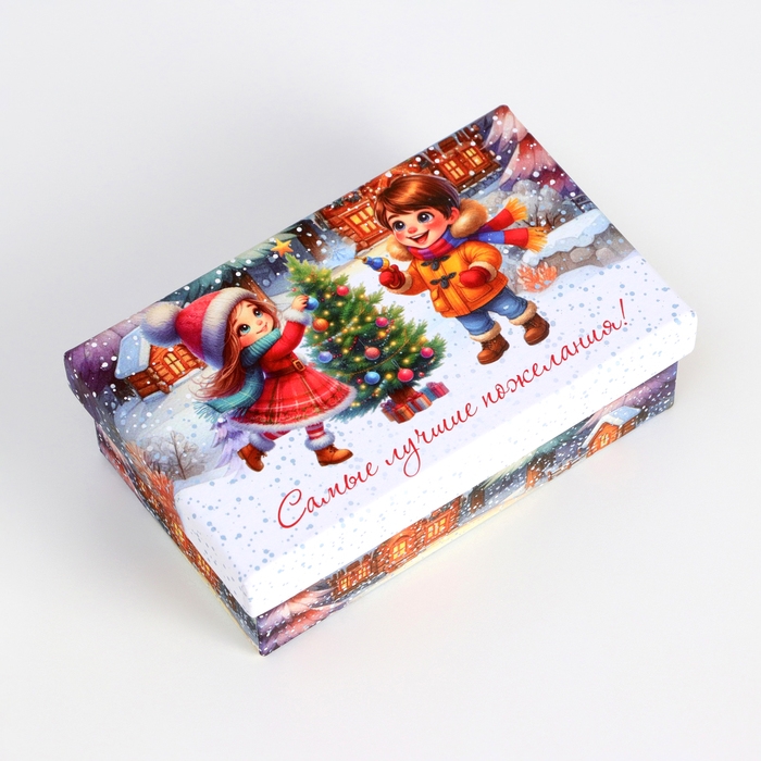 Набор подарочных новогодних коробок 10 в 1 Набор подарочных новогодних коробок 10 в 1 "Новогдние каникулы", 32,5 х 20 х 12,5 - 12 х 7 х 4 см. Новый год