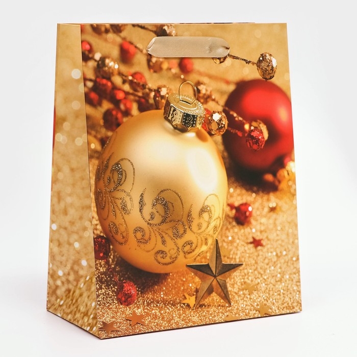 Новый год. Пакет подарочный, ламинированный, "Новогоднего настроения",18 х 23 х 10 см.