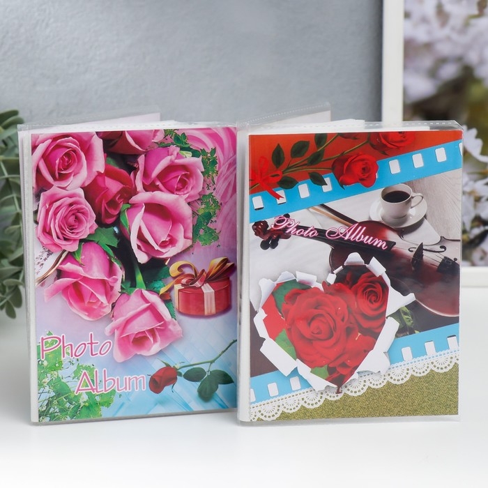 Фотоальбом на 36 фото 10х15 см  Фотоальбом на 36 фото 10х15 см "Букет цветов" МИКС, 16х12 см