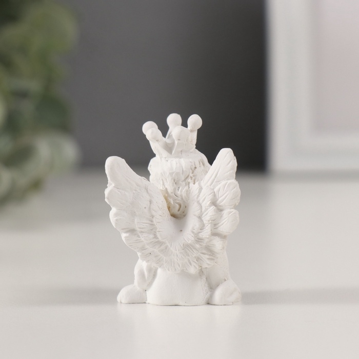 Сувенир полистоун Сувенир полистоун "Ангелочек в короне" белый МИКС 3х3х5 см