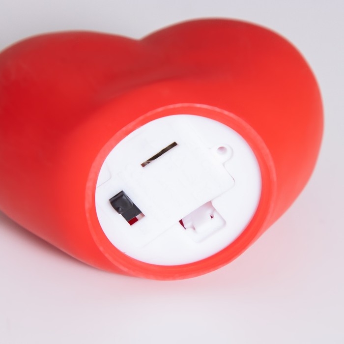 Ночник пластик Ночник пластик "Сердце" 2Вт LED красный 4х7,5х5см