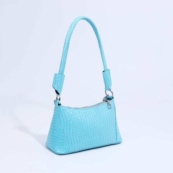 Сумка-багет на молнии, цвет голубой Сумка-багет на молнии, цвет голубой