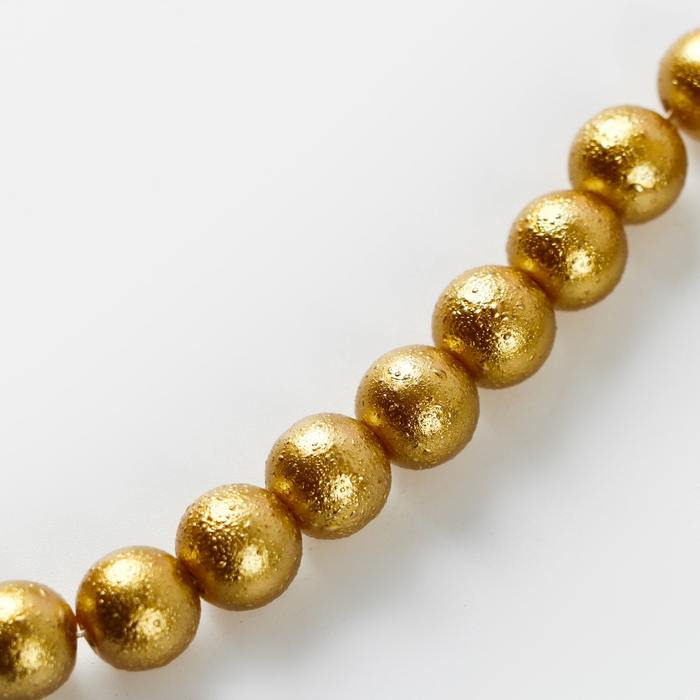 Бусины из стекла, набор 78 шт., размер 1 шт. — 10 мм, цвет жёлтое золото