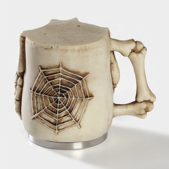 Кружка из нержавеющей стали «Череп. Хэллоуин», 400 мл, цвет бежевый