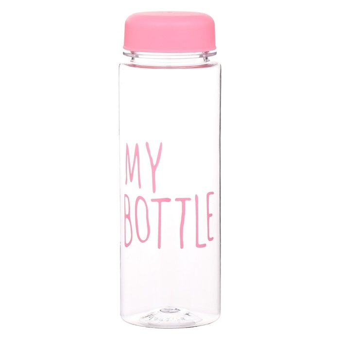 Бутылка для воды, 500 мл, My bottle, 19.5 х 6 см, чехол в комплекте, розовая Бутылка для воды, 500 мл, My bottle, 19.5 х 6 см, чехол в комплекте, розовая