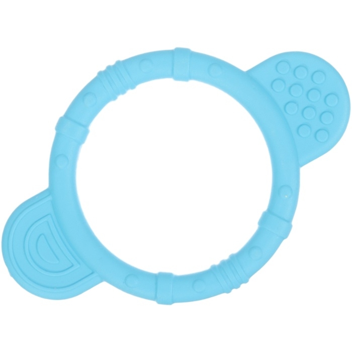 Прорезыватель силиконовый «Круг», цвет голубой, ТЭП, КНОПА Прорезыватель силиконовый «Круг», цвет голубой, ТЭП, КНОПА