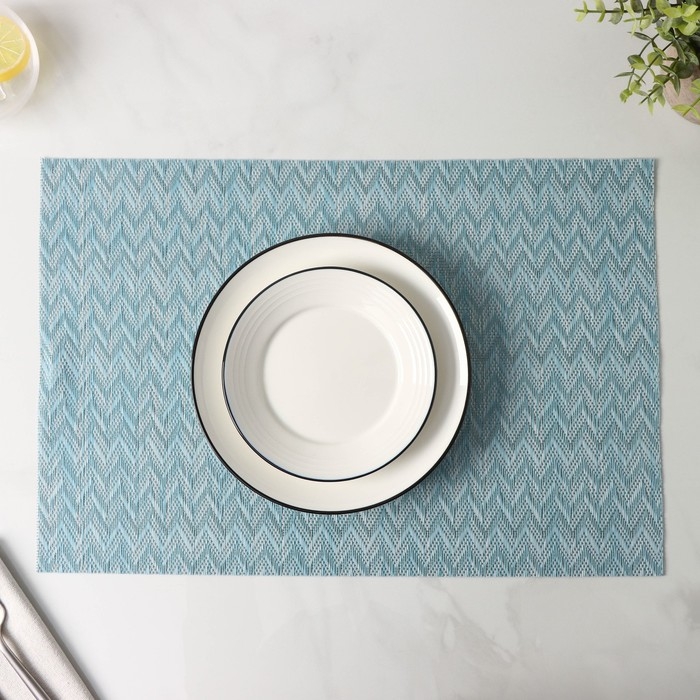 Салфетки сервировочные на стол Доляна, 4 шт, 45×30 см, цвет лазурный Салфетки сервировочные на стол Доляна, 4 шт, 45×30 см, цвет лазурный