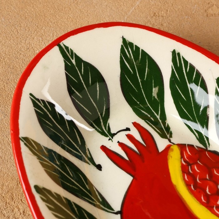 Селедочница Риштанская Керамика  Селедочница Риштанская Керамика "Гранаты", 24 см