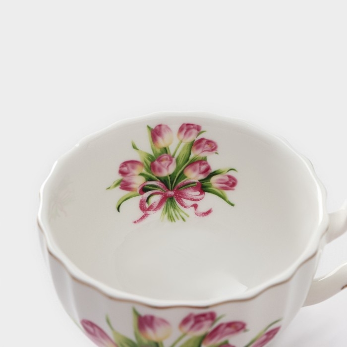 Сервиз фарфоровый чайный Spring, 12 предметов: 6 кружек 220 мл, 6 блюдец d=15 см, цвет белый Сервиз фарфоровый чайный Spring, 12 предметов: 6 кружек 220 мл, 6 блюдец d=15 см, цвет белый