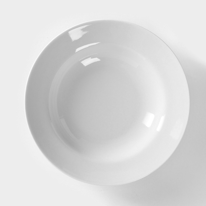 Тарелка фарфоровая глубокая «Идиллия», 250 мл, d=20 см, белая Тарелка фарфоровая глубокая «Идиллия», 250 мл, d=20 см, белая