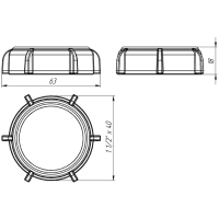 Гайка накидная Aquant, 1 1/2" х 40 мм, высота 18 мм, 50 шт