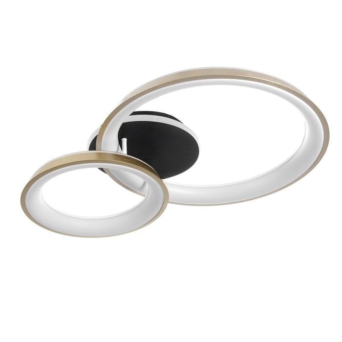 Люстра с ПДУ Люстра с ПДУ "Анелло" 2хLED 3000-6000К 184Вт черно-золотой 86х60х16 см BayerLux