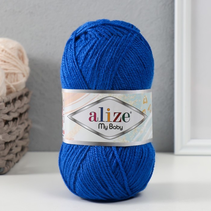 Пряжа Пряжа "My baby" 100% акрил 150м/50гр (141 синий)