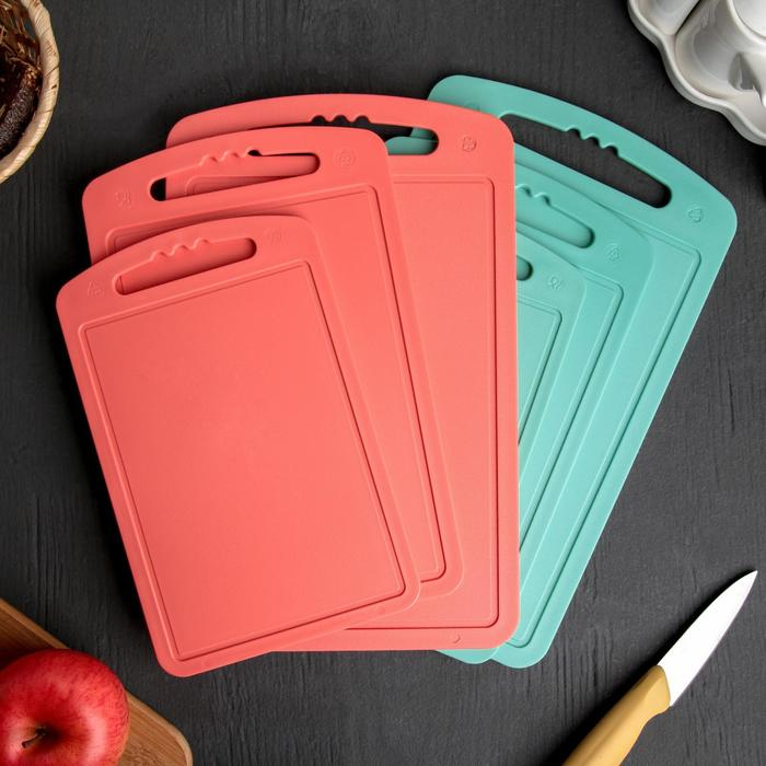 Набор разделочных досок, 3 шт: 24×15 см, 28×18 см, 32×20 см, цвет МИКС Набор разделочных досок, 3 шт: 24×15 см, 28×18 см, 32×20 см, цвет МИКС