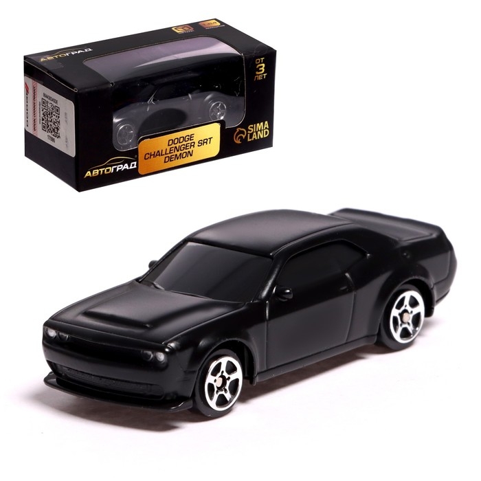 Машина металлическая DODGE CHALLENGER SRT DEMON, 1:64, цвет чёрный Машина металлическая DODGE CHALLENGER SRT DEMON, 1:64, цвет чёрный