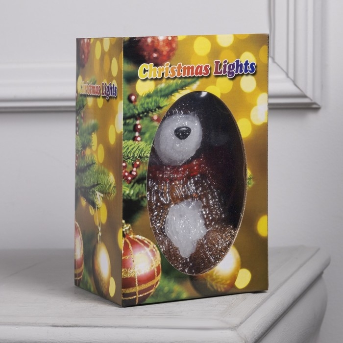 Светодиодная фигура «Медвежонок в шапке» 21 × 11 × 11 см, акрил, 20 LED, батарейки ААх2 (не в комплекте), свечение белое Светодиодная фигура «Медвежонок в шапке» 21 × 11 × 11 см, акрил, 20 LED, батарейки ААх2 (не в комплекте), свечение белое