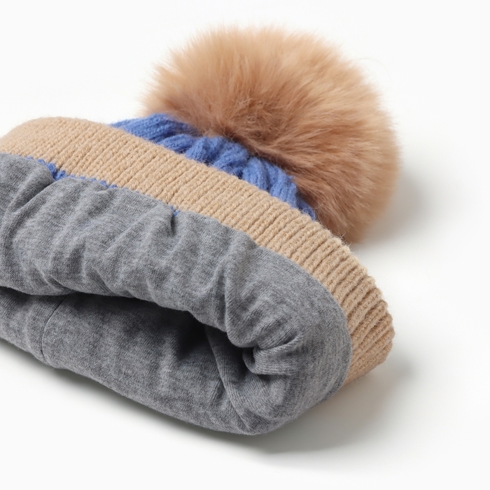 Шапка детская MINAKU, цв.синий, р-р 48-50