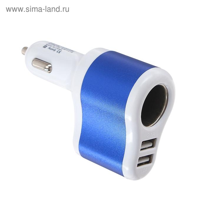 Разветвитель прикуривателя TORSO, USB 1 А / 2.1 А, 60 Вт, 12/24 В, микс Разветвитель прикуривателя TORSO, USB 1 А / 2.1 А, 60 Вт, 12/24 В, микс