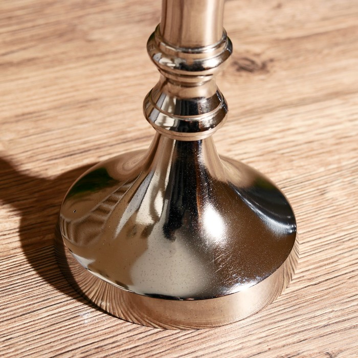 Подсвечник алюминий Подсвечник алюминий "Ампир" на 1 свечу 9,5х9,5х25 см