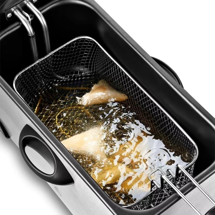 Фритюрница Kitfort KT-4052, 2000 Вт, 6 л, корзины 2 л, 130-190 °C, серо-чёрная Фритюрница Kitfort KT-4052, 2000 Вт, 6 л, корзины 2 л, 130-190 °C, серо-чёрная